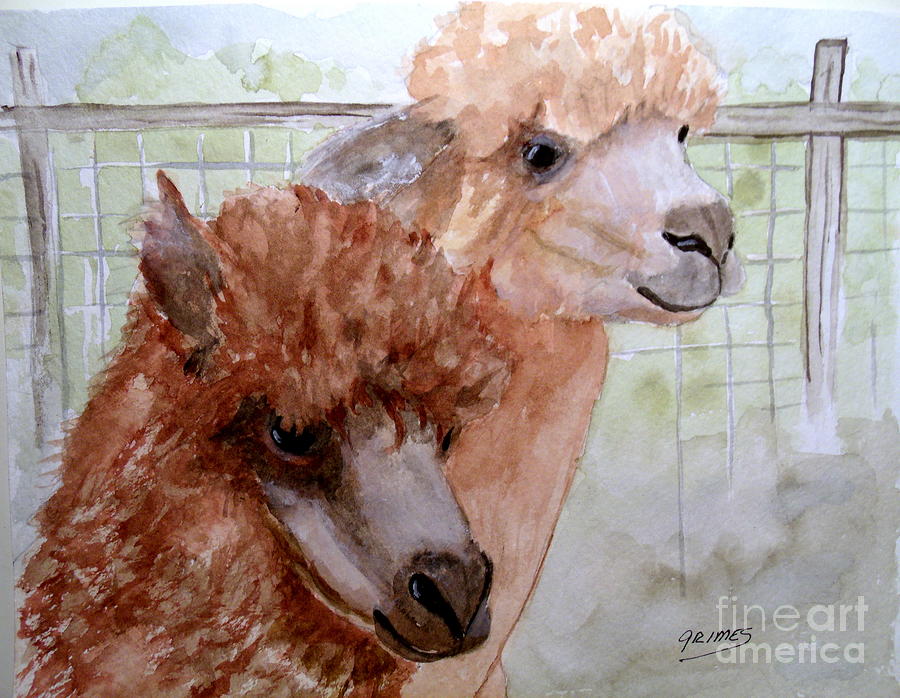 Alpaca Pride Painting by Carol Grimes