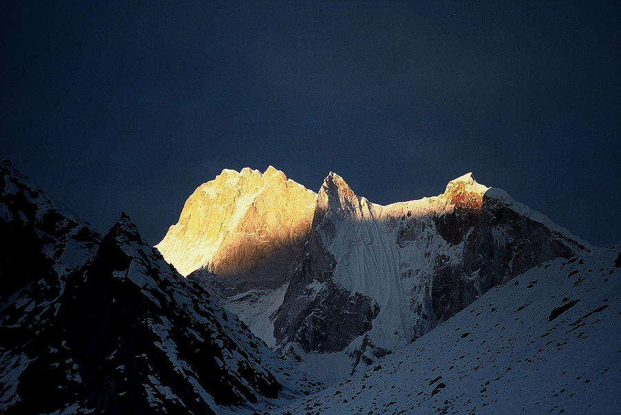 Landscape Photograph - Alpen glow on Mt Meru by Kedar Munshi