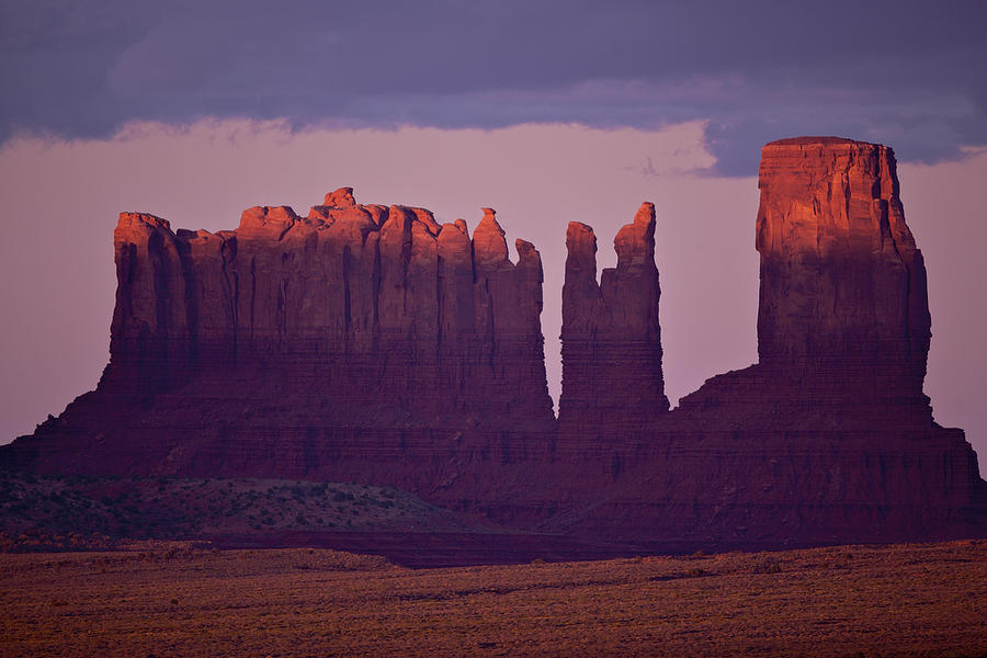 Alpen Glow on Monument Valley  C6J4475 Photograph by David Orias