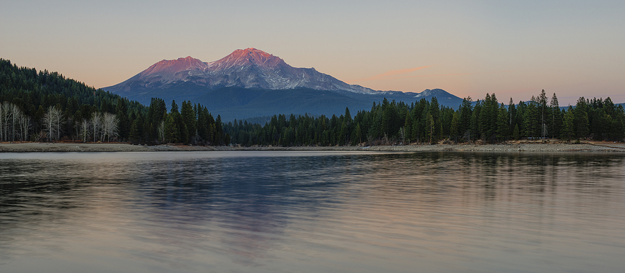 Alpenglow at the Lake Photograph by Loree Johnson