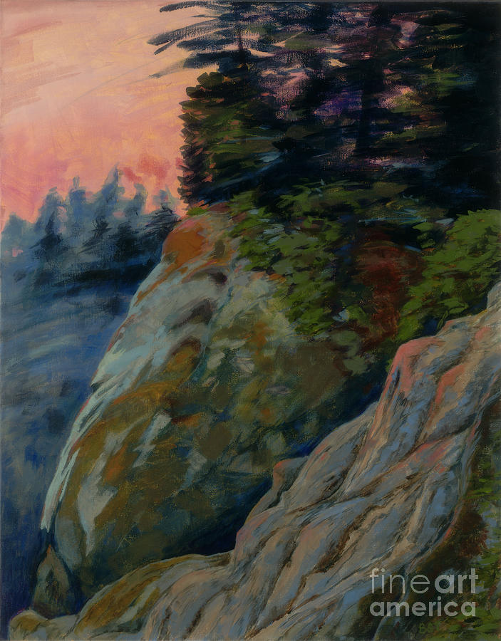 Sunset Painting - Alpenglow by Betsee  Talavera