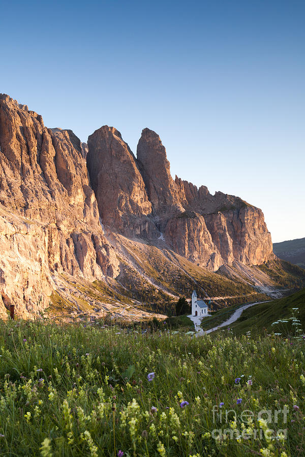 Alpenglow over Sella in the Dolomites Photograph by Matteo Colombo