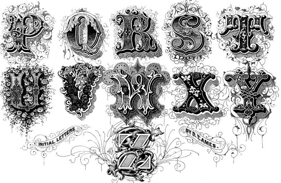 Alphabet, 1879 Painting by Granger