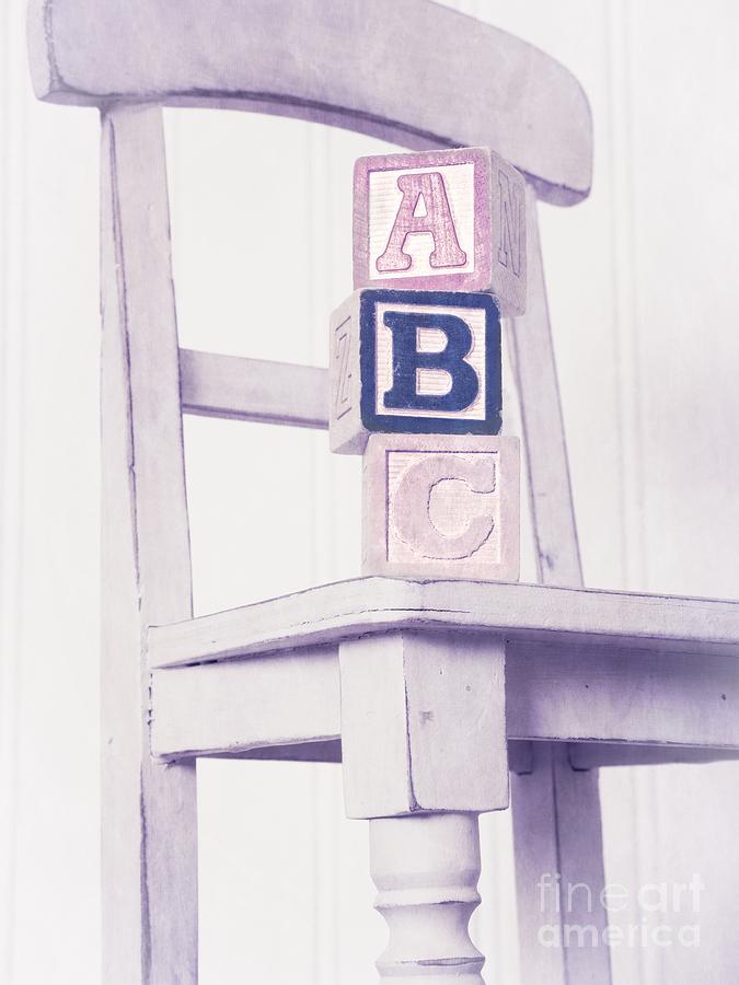 Toy Photograph - Alphabet Blocks Chair by Edward Fielding