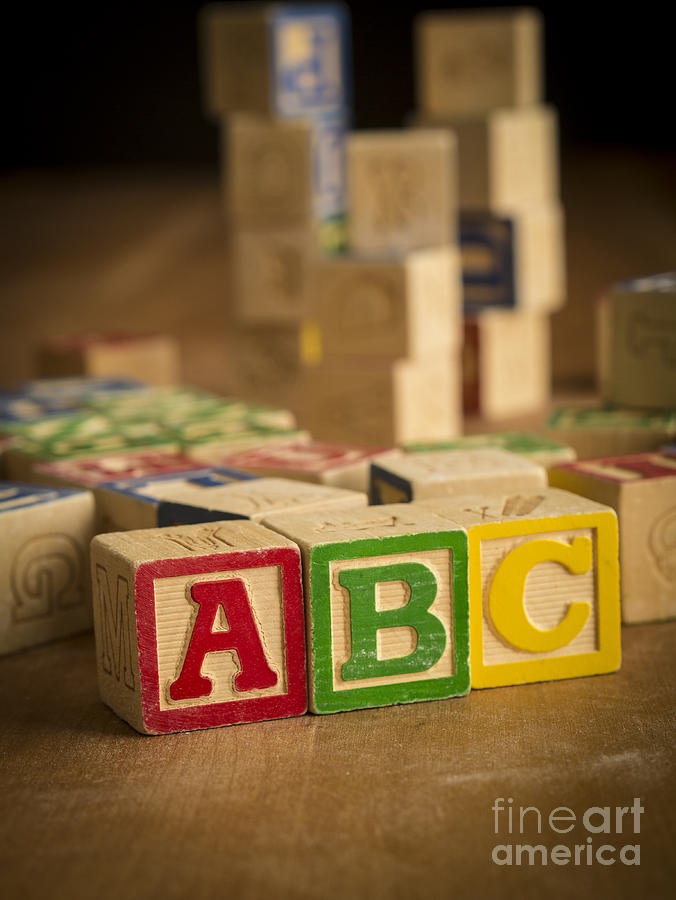 Toy Photograph - Alphabet Blocks by Edward Fielding