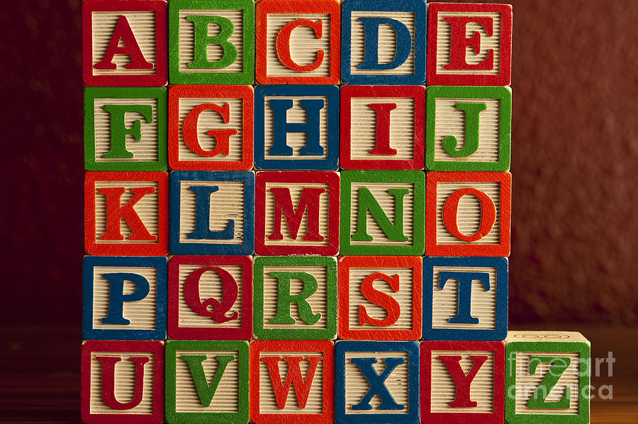 Alphabet Blocks Photograph by Jim Corwin