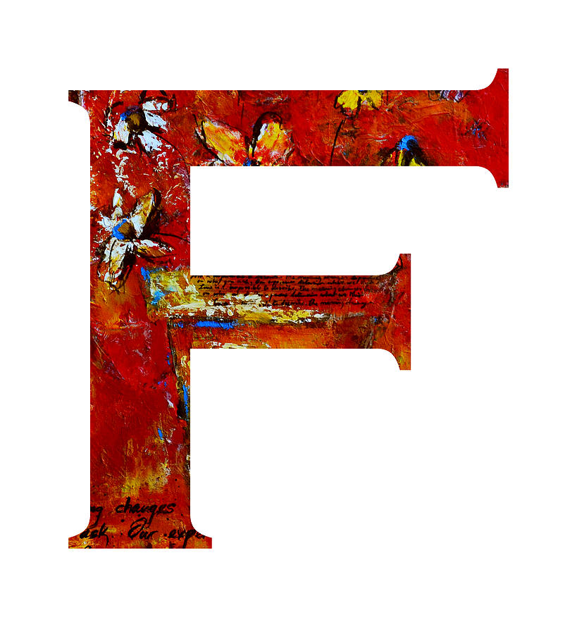 Alphabet Letter F Painting by Patricia Awapara