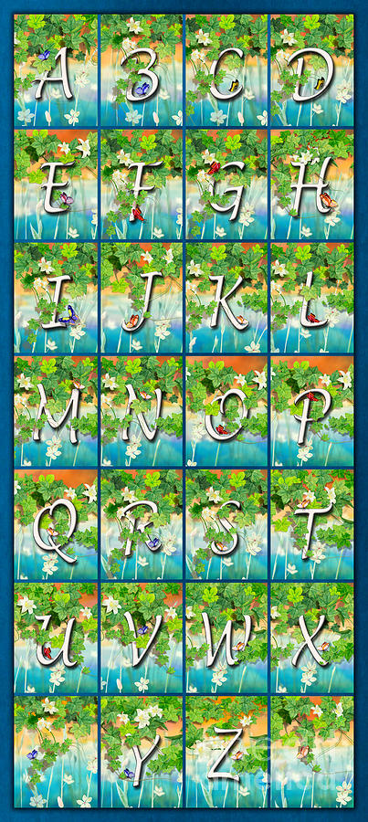 Nature Digital Art - Alphabet Nature - Ivy by Peter Awax