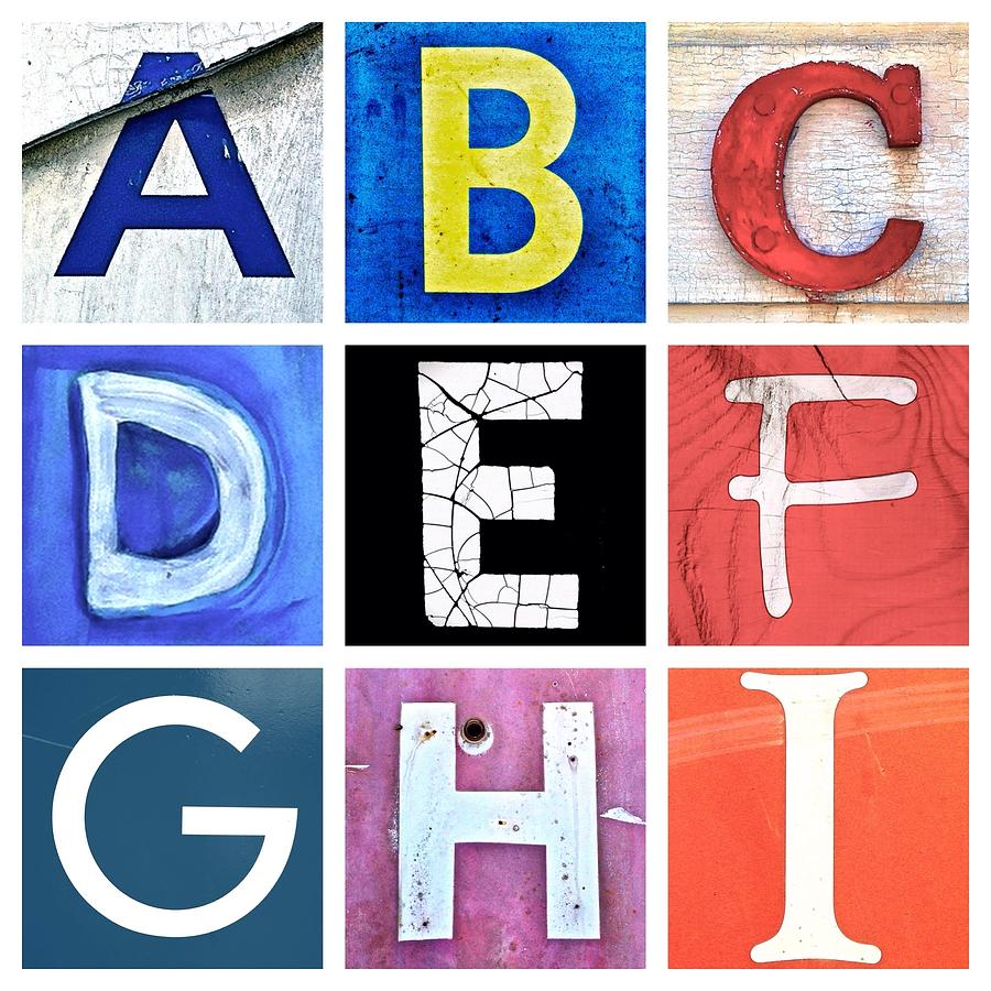 Alphabet Series 1 Photograph by Julie Gebhardt