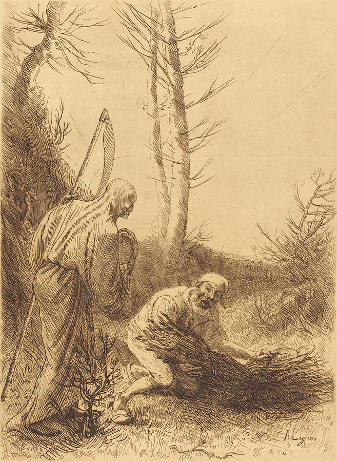 Alphonse Legros, Death And The Woodcutter Drawing by Quint Lox | Fine