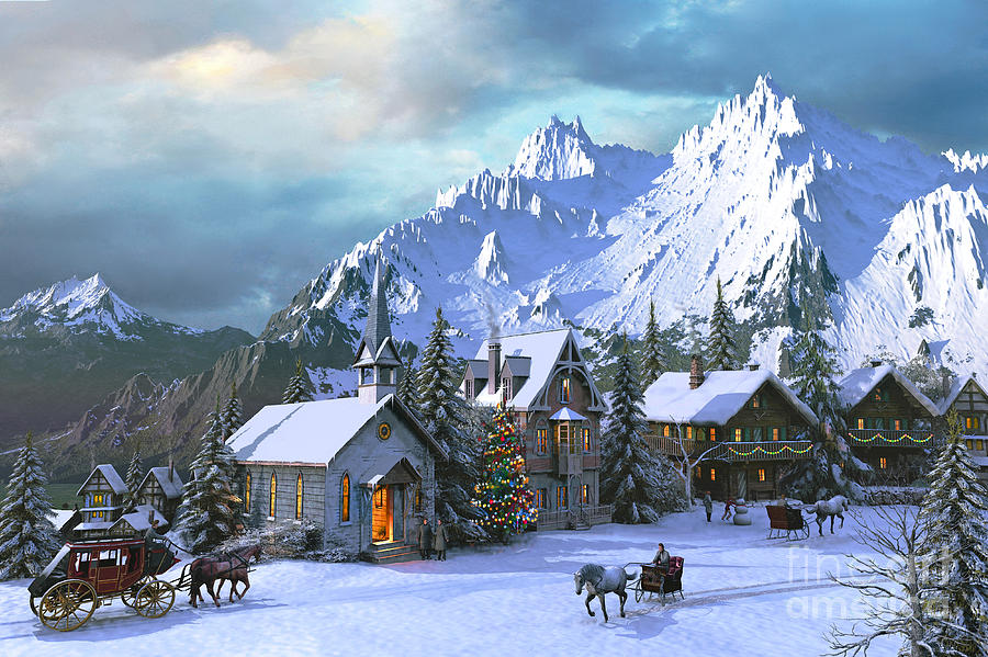 Alpine Christmas Digital Art by Dominic Davison