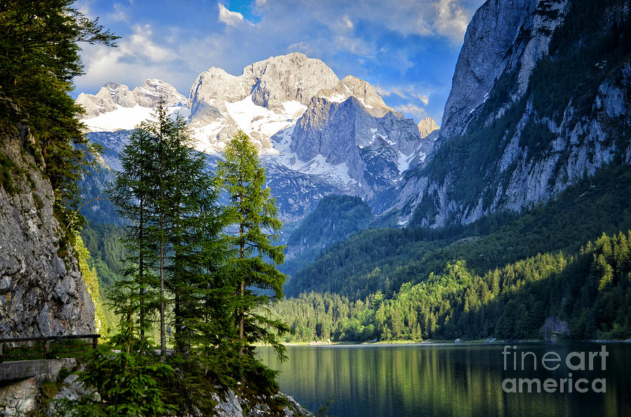 Mountain Photograph - Alpine Lake and Mountains Austria by Sabine Jacobs