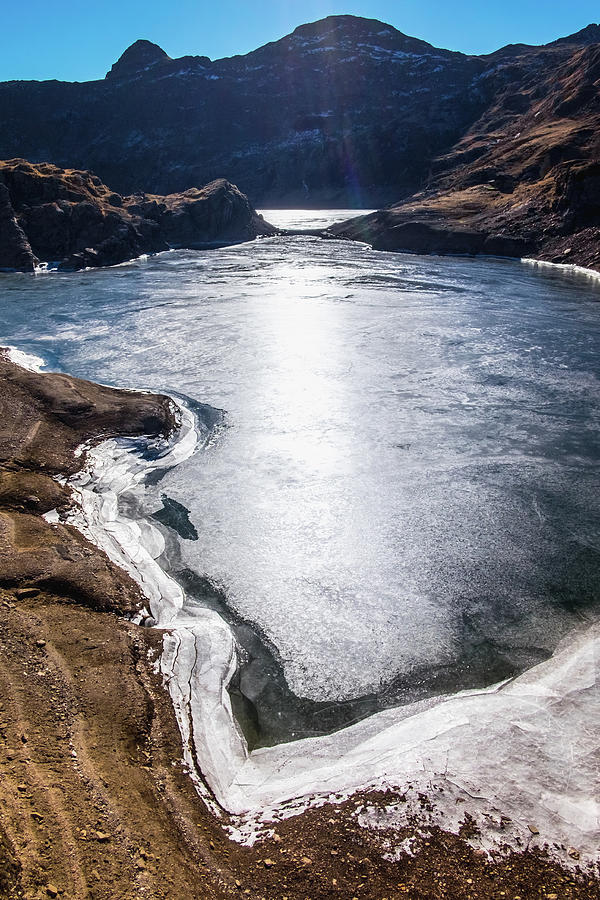 Alpine Lake Ice Photograph by Deimagine
