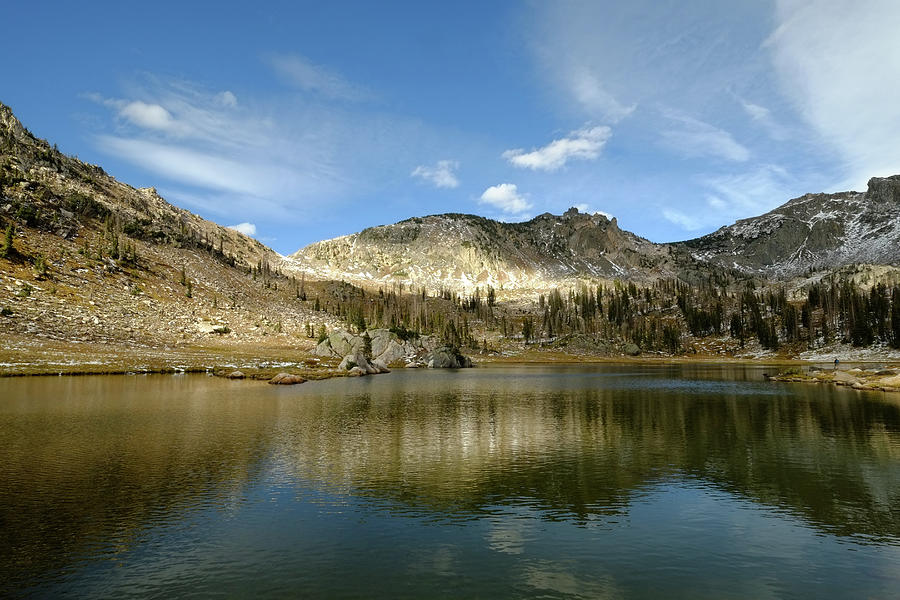 Alpine Lake With First Snow Of Season Photograph by David Epperson