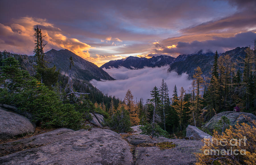 Alpine Lakes Morning Cloudscape Photograph by Mike Reid