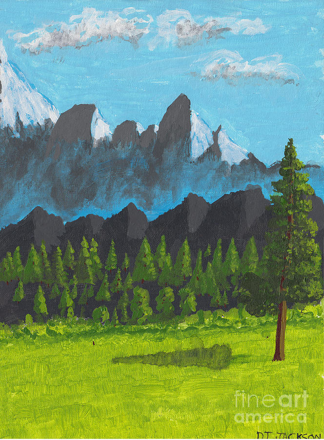 Alpine Meadow Painting by David Jackson