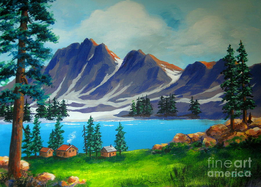 Nature Painting - Alpine  Meadow  by Shasta Eone