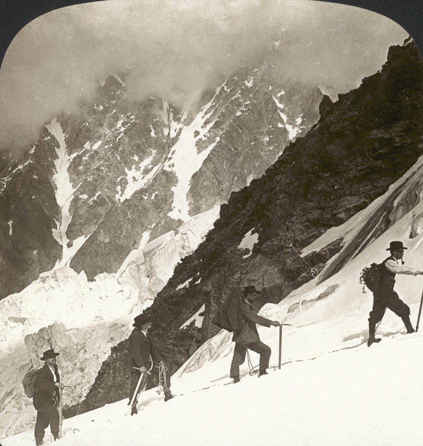 Alpine Mountaineering, 1908 Photograph by Granger