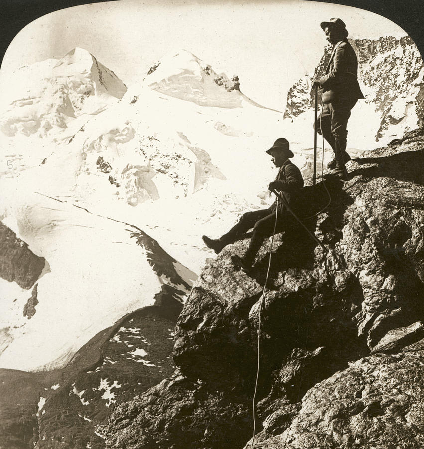 Alpine Mountaineers, 1908 Photograph by Granger
