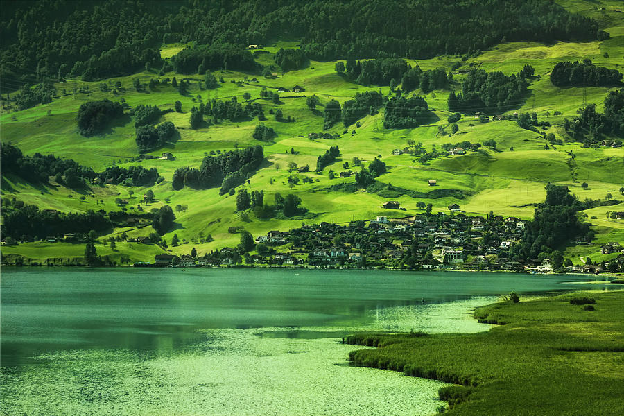 Alpine Village In Zug Switzerland Photograph by Melinda Moore