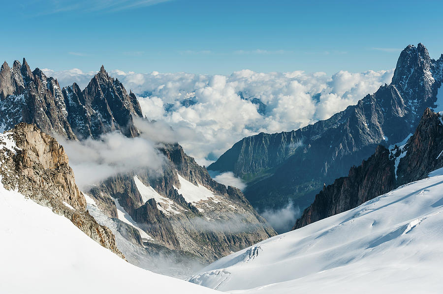 Alps Snowy Glaciers Dramatic Pinnacles Photograph by Fotovoyager