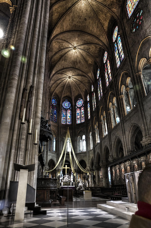 Altar at Notre Dame Paris France Photograph by Evie Carrier