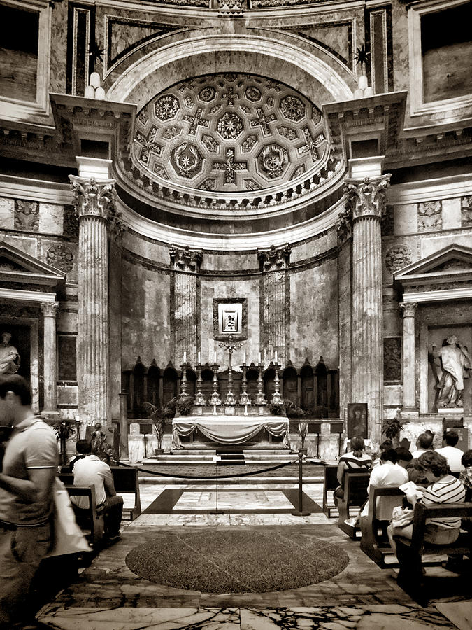 Architecture Photograph - Altar at the Pantheon by Karen Lindale