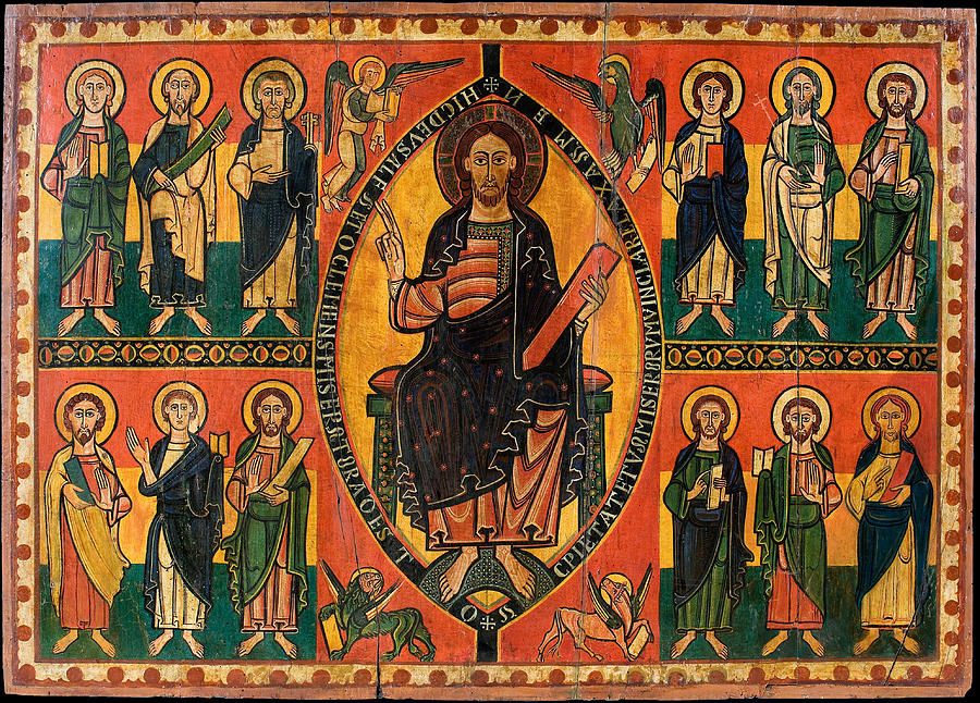 Altar frontal from Esquius Painting by Unknown