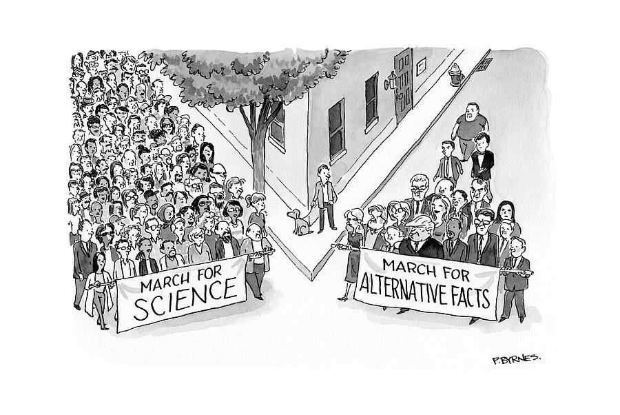 Alternative Marches Drawing by Pat Byrnes