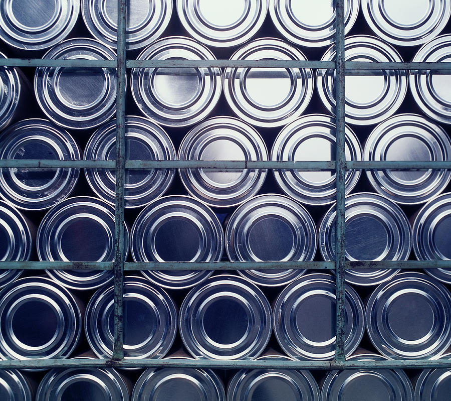 Abstract Photograph - Aluminium Barrels by Ton Kinsbergen/science Photo Library