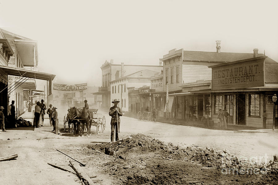Alvarado Photograph - Alvarado Street - Monterey California 1887 by Monterey County Historical Society