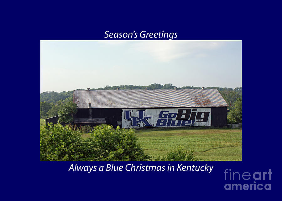 Uk Photograph - Always a Blue Christmas Christmas in Kentucky Card by Roger Potts