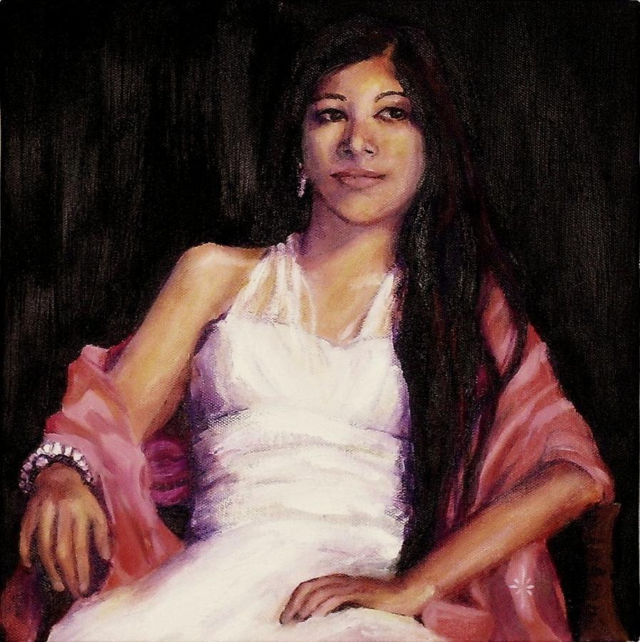 Alyssa Painting by Jodie Marie Anne Richardson Traugott          aka jm-ART