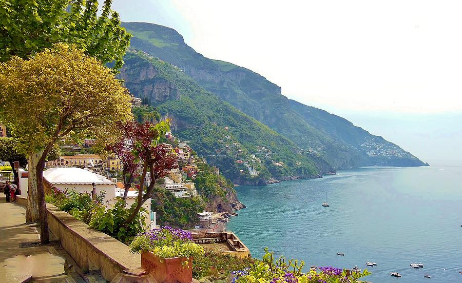 Mountain Photograph - Amalfi Coast In Bloom by Marilyn Dunlap