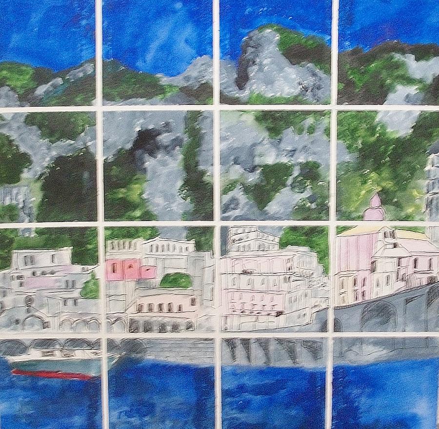 Amalfi Coast Painting by Sharon Bock