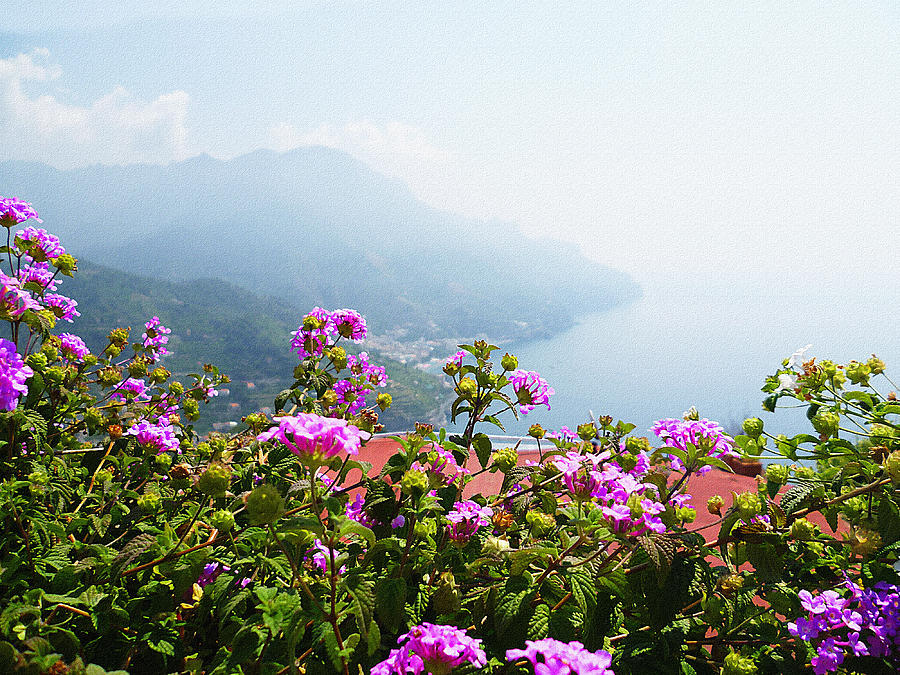 Music Photograph - Amalfi Coast View From Ravello Italy  by Irina Sztukowski