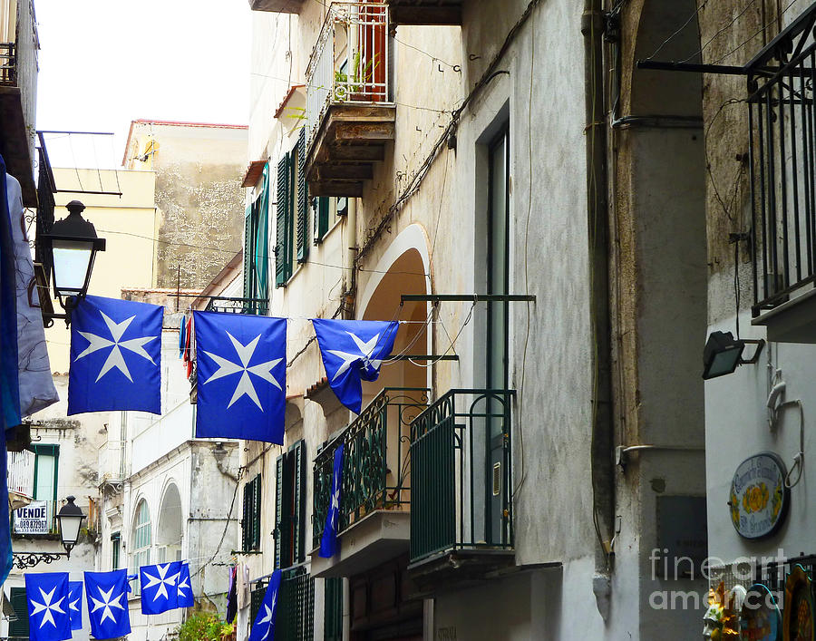 Amalfi Flags Photograph by Cheryl Del Toro