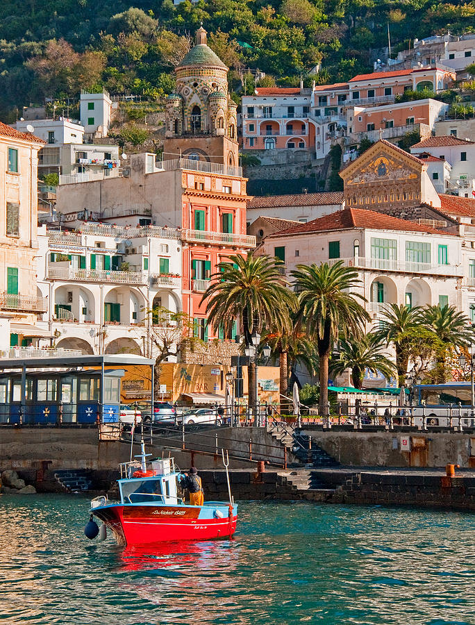 Amalfi harbor Photograph by Dennis Cox