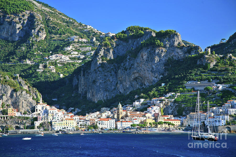 Travel Poster Photograph - Famous Amalfi Village by Kate McKenna