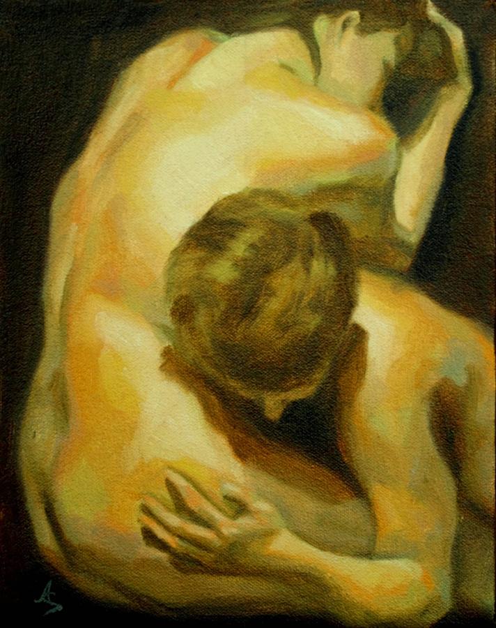Nude Painting - Amalgamate  by Alison Schmidt Carson
