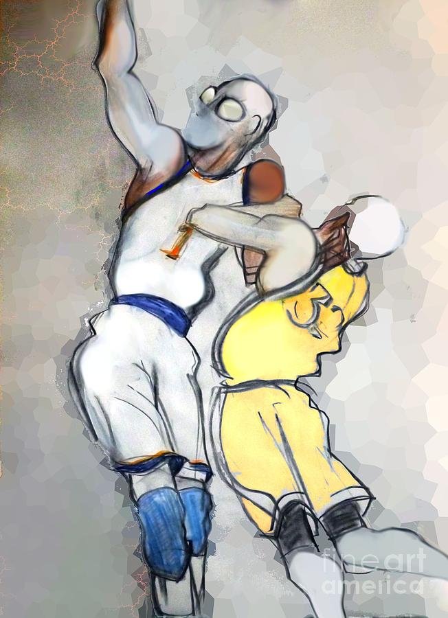 Dallas Mavericks Digital Art - Amare Stoudemire - basketball by Carolyn Weltman