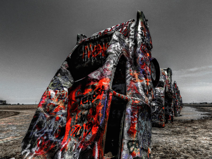 Amarillo - Cadillac Ranch 005 Photograph by Lance Vaughn