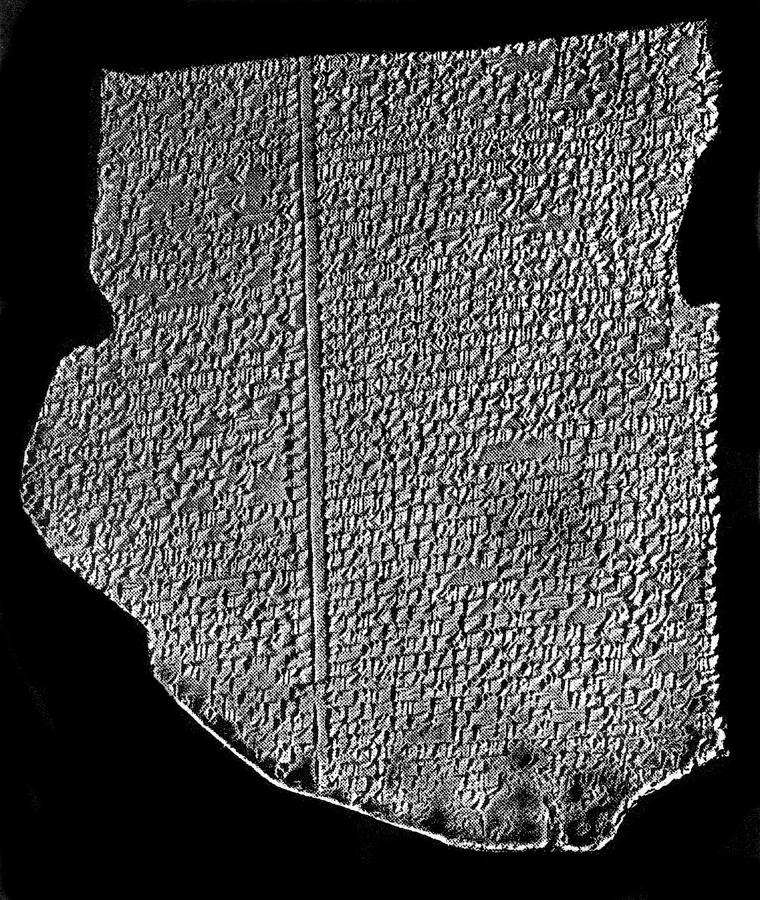 Amarna Tablet, Deluge, Obverse Photograph by Science Source