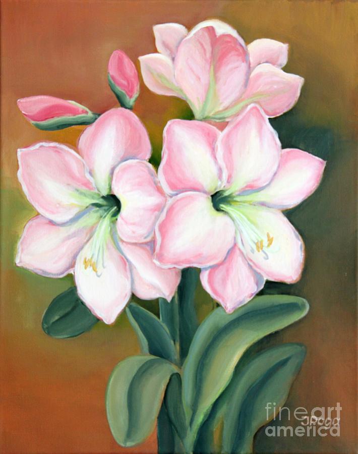 Amaryllis for ladies Painting by Inese Poga