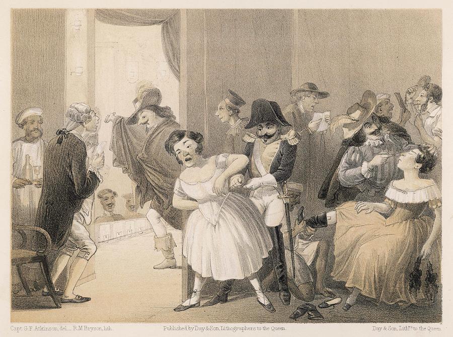 Curry Drawing - Amateur Theatricals On A British by Mary Evans Picture Library