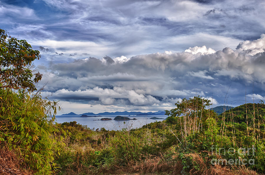 Nature Photograph - Amazing cloudscape on Coron island Philippines by Fototrav Print