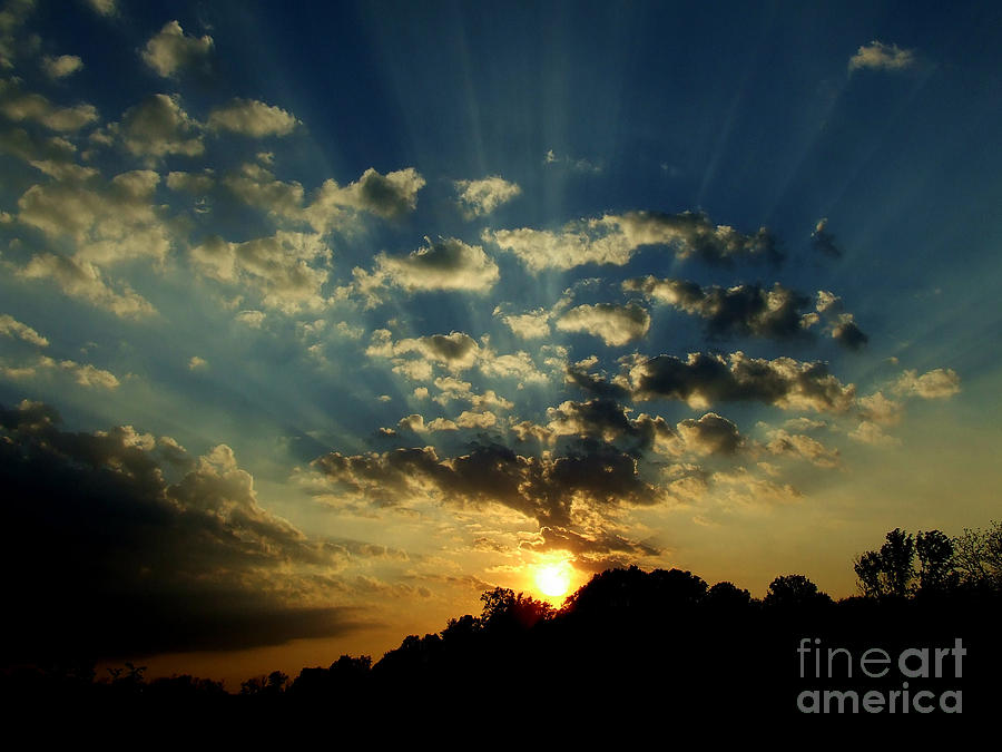 Sunset Photograph - Amazing Sunset rays by Scott Bennett