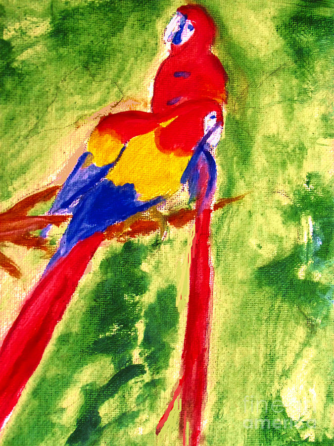 Amazon Jungle Birds Painting by Stanley Morganstein