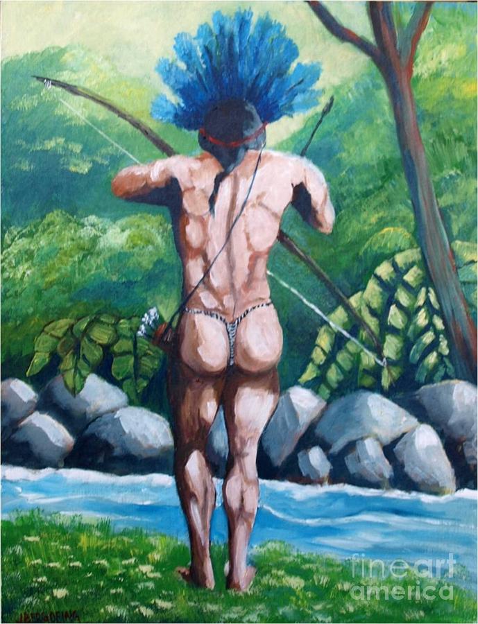 Amazon native Painting by Jean Pierre Bergoeing
