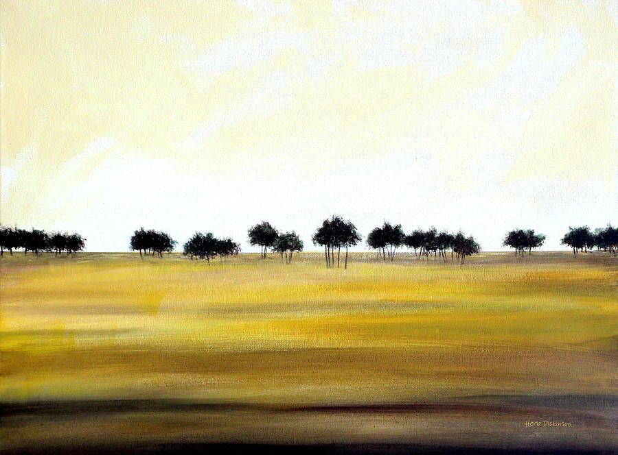Amber Fields Painting by Herb Dickinson